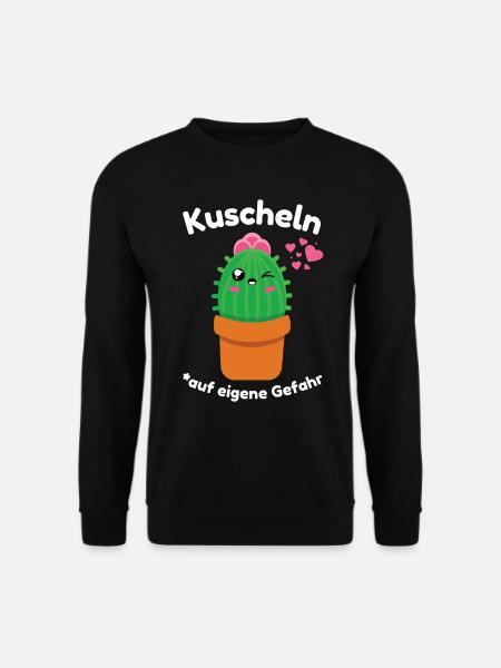 Kaktus süß für Babys, Kinder, Frauen zum Kuscheln - Unisex Pullover - Schwarz