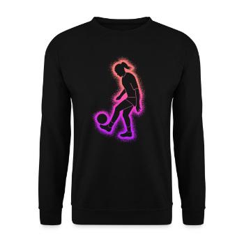 Soccer Soccer Player Women Soccer Player - Unisex Sweatshirt - black - Front - Alina (178cm) & Michal (187cm)