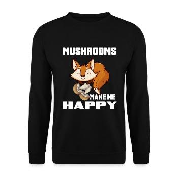 Mushroom time mushroom picker pickers mushroom connoisseurs - Unisex Sweatshirt - black - Front - Alina (178cm) & Michal (187cm)