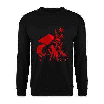 Épée de samouraï japon katana - Sweat-shirt Unisexe - noir - Devant - Alina (178cm) & Michal (187cm)