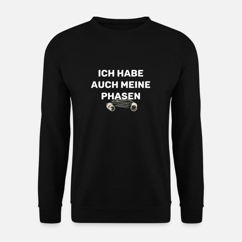 Ich habe auch meine Phasen (XLR-Kabel) - Unisex Pullover - Schwarz