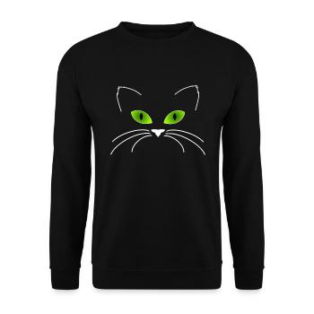Chat chat - Sweat-shirt Unisexe - noir - Devant - Alina (178cm) & Michal (187cm)