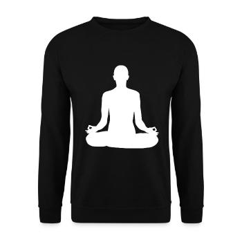 Yoga in Reinheit und Stärke - Unisex Pullover - Schwarz - Vorne - Alina (178cm) & Michal (187cm)