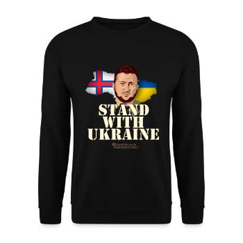 Les îles Féroé se tiennent aux côtés de l’Ukraine - Sweat-shirt Unisexe - noir - Devant - Alina (178cm) & Michal (187cm)