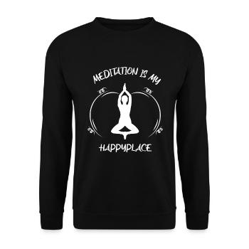 Meditaion - Unisex Pullover - Schwarz - Vorne - Alina (178cm) & Michal (187cm)