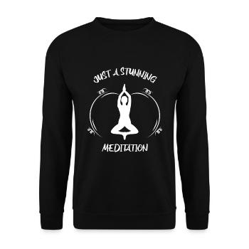 Meditaion - Unisex Pullover - Schwarz - Vorne - Alina (178cm) & Michal (187cm)