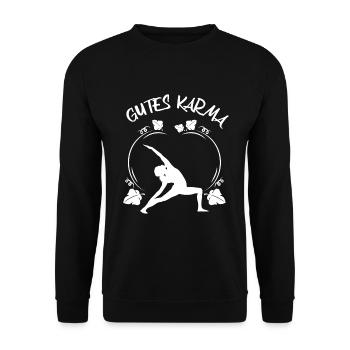 Yoga - Unisex Pullover - Schwarz - Vorne - Alina (178cm) & Michal (187cm)