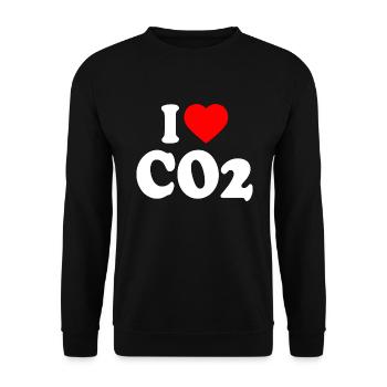 I love co2 - Unisex Sweatshirt - black - Front - Alina (178cm) & Michal (187cm)
