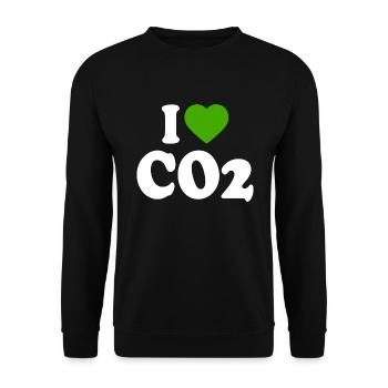 I love co2 - Unisex Sweatshirt - black - Front - Alina (178cm) & Michal (187cm)