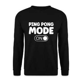 Tischtennis Mode ON Spruch Tischtennisspieler - Unisex Pullover - Schwarz - Vorne - Alina (178cm) & Michal (187cm)