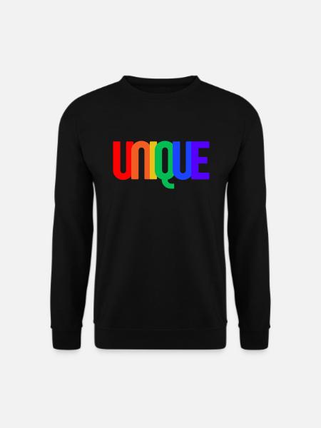 UNIQUE (Regenbogen) - Unisex Pullover - Schwarz