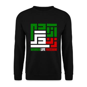Women life freedom - Sweat-shirt Unisexe - noir - Devant - Alina (178cm) & Michal (187cm)