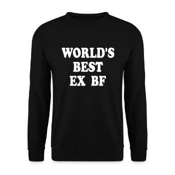 worlds best ex bf - Unisex Sweatshirt - black - Front - Alina (178cm) & Michal (187cm)