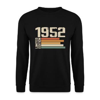 1952 Vintage - Retro 1952 Birthday Gift 1952 - Unisex Sweatshirt - black - Front - Alina (178cm) & Michal (187cm)