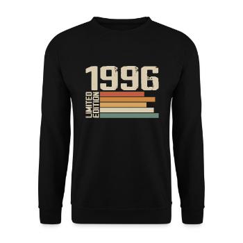1996 Vintage - Retro 1996 Birthday Gift 1996 - Unisex Sweatshirt - black - Front - Alina (178cm) & Michal (187cm)