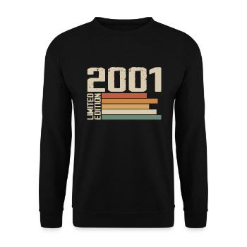 2001 Vintage - Retro 2001 Birthday Gift 2001 - Unisex Sweatshirt - black - Front - Alina (178cm) & Michal (187cm)