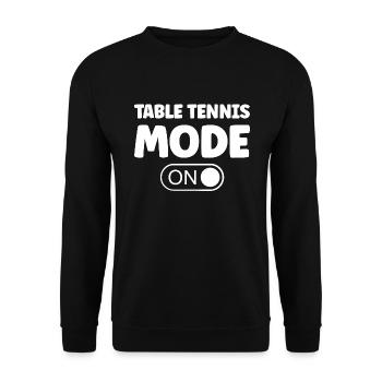 Tischtennis Mode ON Spruch Tischtennisspieler - Unisex Pullover - Schwarz - Vorne - Alina (178cm) & Michal (187cm)
