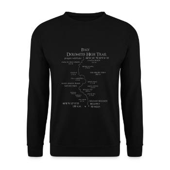 Italie Dolomites High Trail 1 - Sweat-shirt Unisexe - noir - Devant - Alina (178cm) & Michal (187cm)