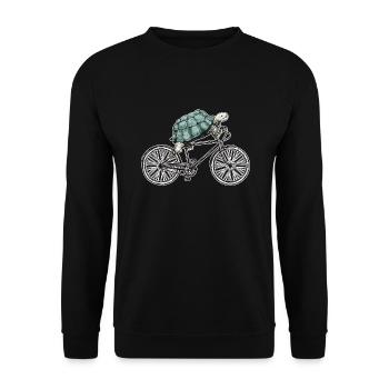 Bicycle Schildköte Road Bike Gift - Unisex Sweatshirt - black - Front - Alina (178cm) & Michal (187cm)