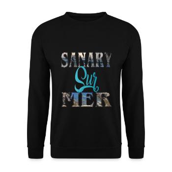 Sanary sur Mer - Unisex Sweatshirt - black - Front - Alina (178cm) & Michal (187cm)
