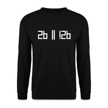 Être ou ne pas être - Sweat-shirt Unisexe - noir - Devant - Alina (178cm) & Michal (187cm)