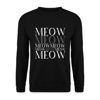 Meow - Unisex Pullover - Schwarz - Vorne - Alina (178cm) & Michal (187cm)