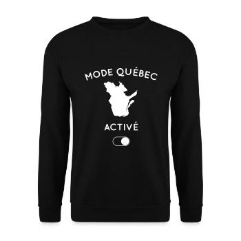 Mode Québec activé - Sweat-shirt Unisexe - noir - Devant - Alina (178cm) & Michal (187cm)