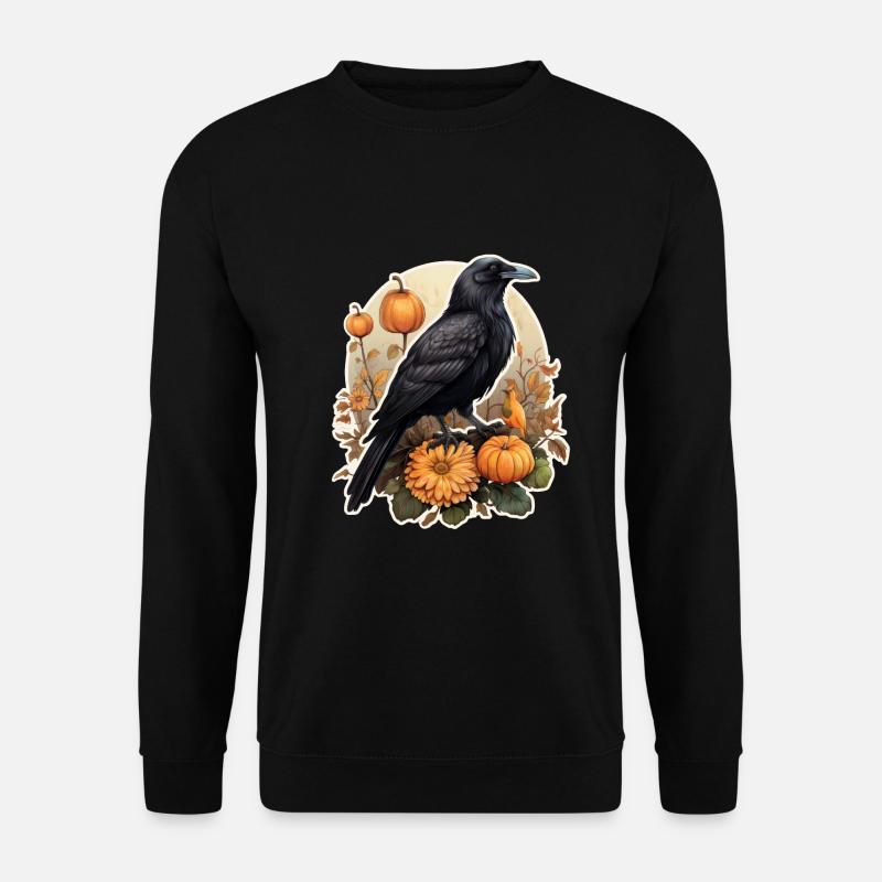 Halloween Crow Pumpkin - Unisex Sweatshirt - black