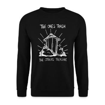 Müll für die Einen, Schätze für die Anderen - Unisex Pullover - Schwarz - Vorne - Alina (178cm) & Michal (187cm)