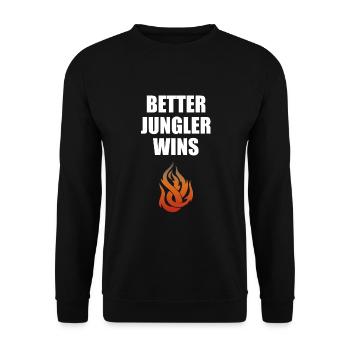 Jungler solo que streamer win smite - Unisex Pullover - Schwarz - Vorne - Alina (178cm) & Michal (187cm)