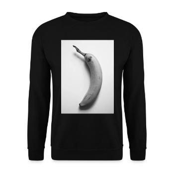 banana - Unisex Sweatshirt - black - Front - Alina (178cm) & Michal (187cm)