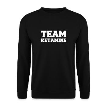 Team Ketamine - Unisex Pullover - Schwarz - Vorne - Alina (178cm) & Michal (187cm)