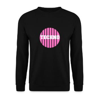 Techno beat bass Rave Electro party feiern Remix - Unisex Pullover - Schwarz - Vorne - Alina (178cm) & Michal (187cm)