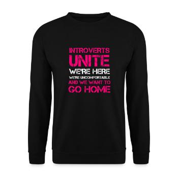 Introverted group public character - Unisex Sweatshirt - black - Front - Alina (178cm) & Michal (187cm)