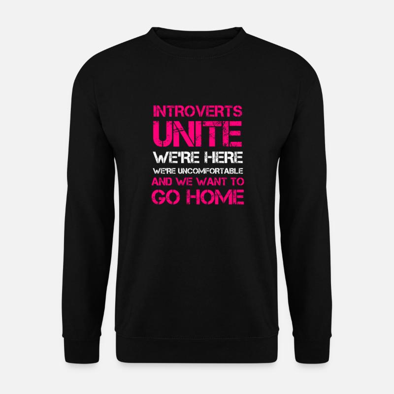 Introvertiert Gruppe Öffentlichkeit charakter - Unisex Pullover - Schwarz