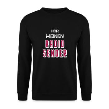 Radio Retro Funk Frequenz vintage tape geschenk - Unisex Pullover - Schwarz - Vorne - Alina (178cm) & Michal (187cm)