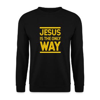 jesus, christian, god, jesus christ, faith - Unisex Sweatshirt - black - Front - Alina (178cm) & Michal (187cm)