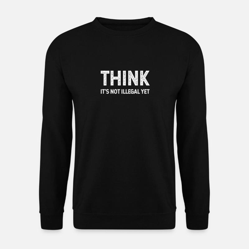 denken intelligent schlau sprüche, lustig humor - Unisex Pullover - Schwarz