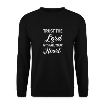 gott jesus christus Kreuz religion bibel Geschenk - Unisex Pullover - Schwarz - Vorne - Alina (178cm) & Michal (187cm)