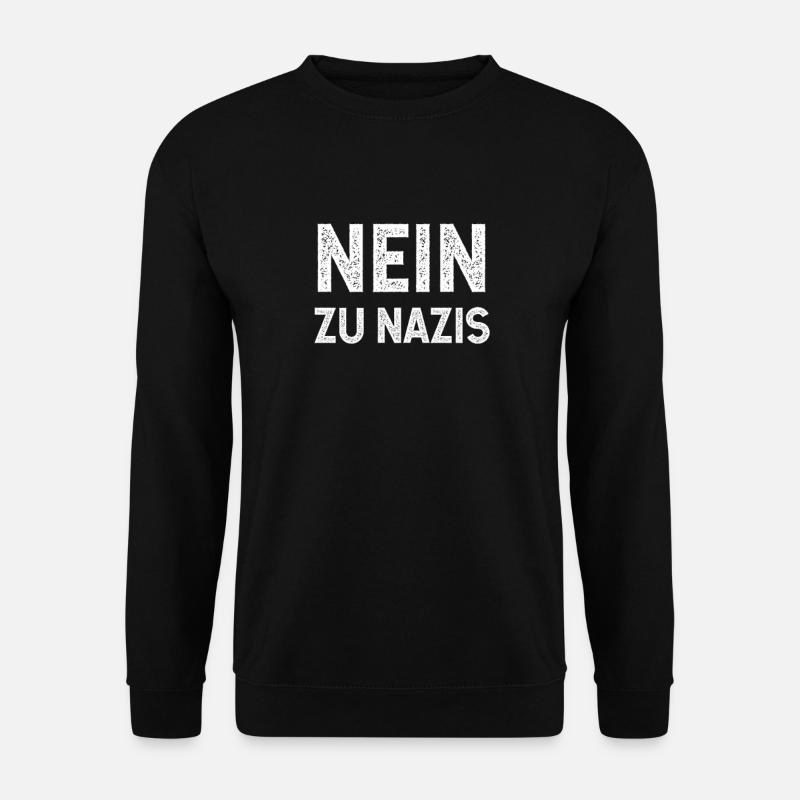 toleranz, geschenkidee, menschenrechte nazis - Unisex Pullover - Schwarz
