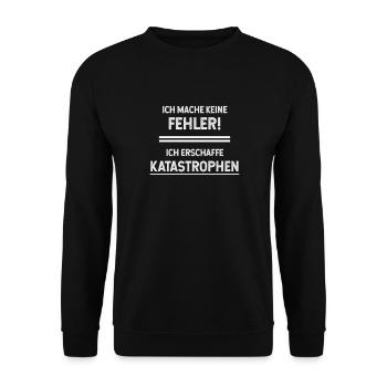 lustige sprüche, lustige, humor, spruch, lustig - Unisex Pullover - Schwarz - Vorne - Alina (178cm) & Michal (187cm)