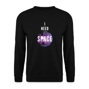 space, space, stars, science, galaxy - Unisex Sweatshirt - black - Front - Alina (178cm) & Michal (187cm)