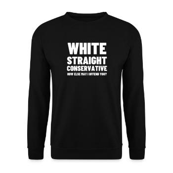 Politik weiß christlich konservativ geschenk - Unisex Pullover - Schwarz - Vorne - Alina (178cm) & Michal (187cm)