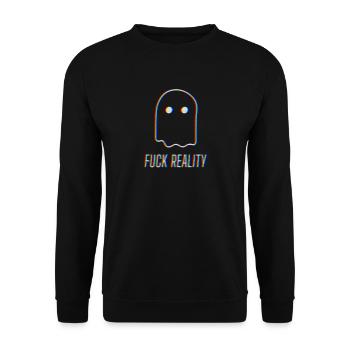 Fuck reality drug parts rave mdma gift lsd - Unisex Sweatshirt - black - Front - Alina (178cm) & Michal (187cm)