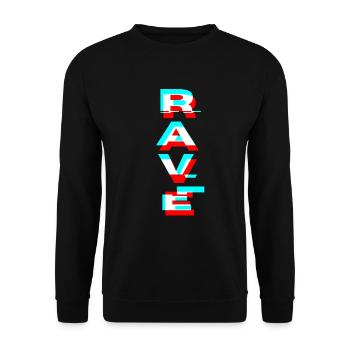 Cadeau Rave Raver House DJ Techno Music - Sweat-shirt Unisexe - noir - Devant - Alina (178cm) & Michal (187cm)