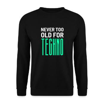 Techno Alt Raver music festival house gift - Unisex Sweatshirt - black - Front - Alina (178cm) & Michal (187cm)