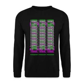Trance Raver Techno Electro musik edm dubstep - Unisex Pullover - Schwarz - Vorne - Alina (178cm) & Michal (187cm)