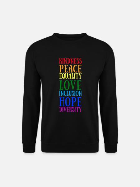 lgbtq, lgbt, gay pride, gay, rainbow, pride - Unisex Sweatshirt - black