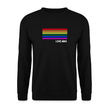 lgbtq, lgbt, gay pride, schwul, regenbogen, pride - Unisex Pullover - Schwarz - Vorne - Alina (178cm) & Michal (187cm)