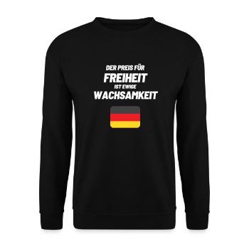 Liberté Démocratie Loi fondamentale Opposition Opinion - Sweat-shirt Unisexe - noir - Devant - Alina (178cm) & Michal (187cm)